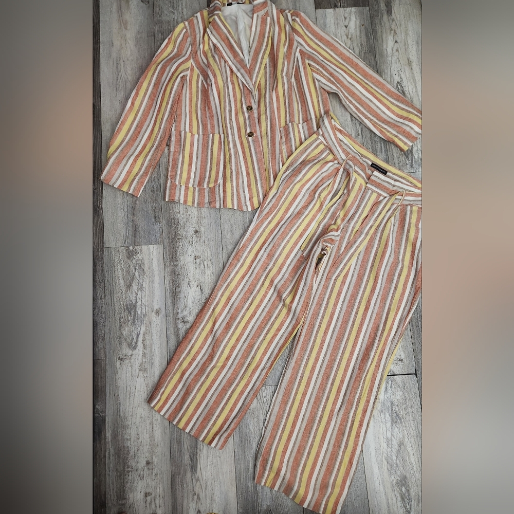 Counterparts Multicolor Striped Pants & Jacket Set